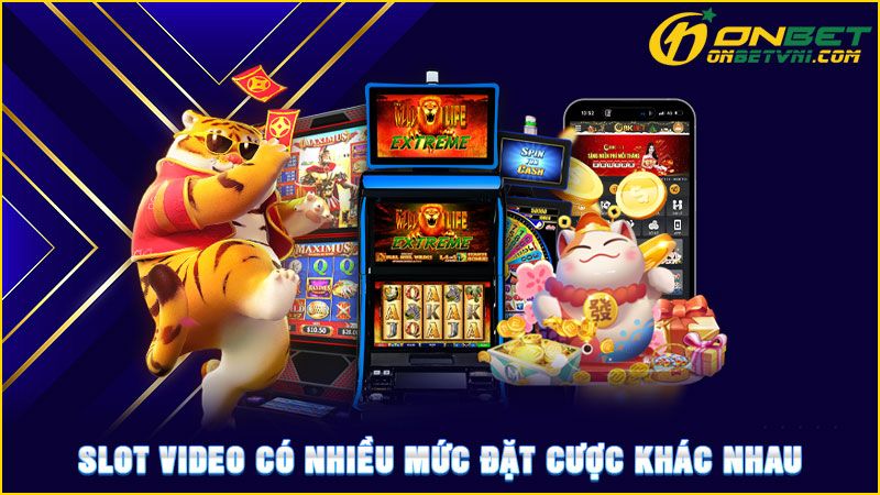 Slot video có nhiều mức đặt cược khác nhau